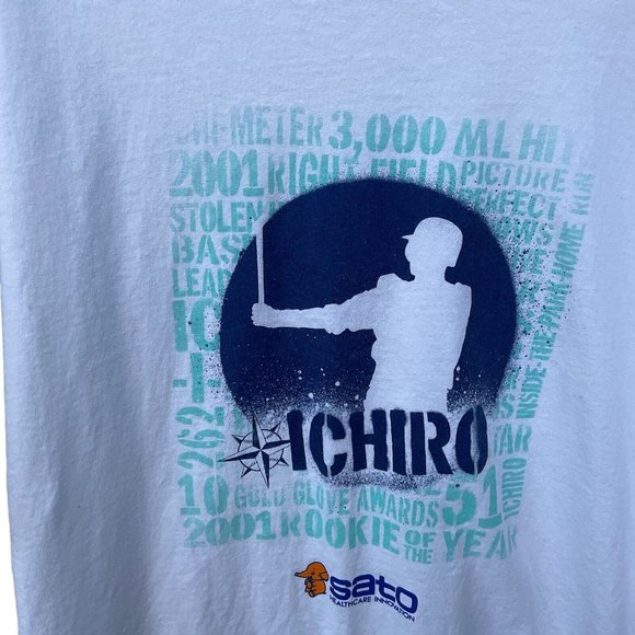 Seattle Mariners Ichiro Suzuki Hall Of Fame XL Heavy Weight Cotton Tee Shirt - Picture 3 of 9